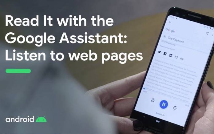 Google Assistant Web Page Reader