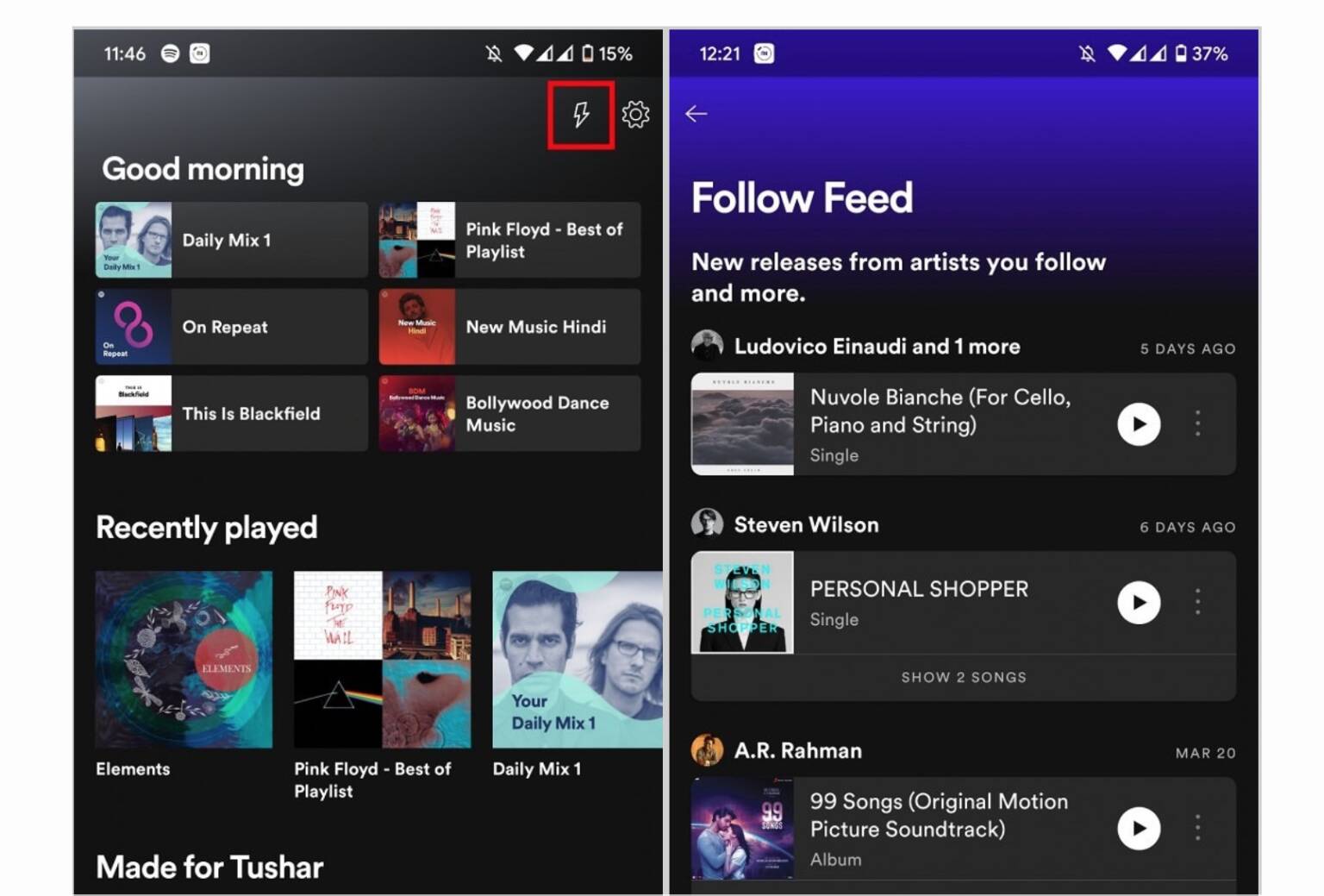 Spotify starts random test of Follow Feed feature - Android Community