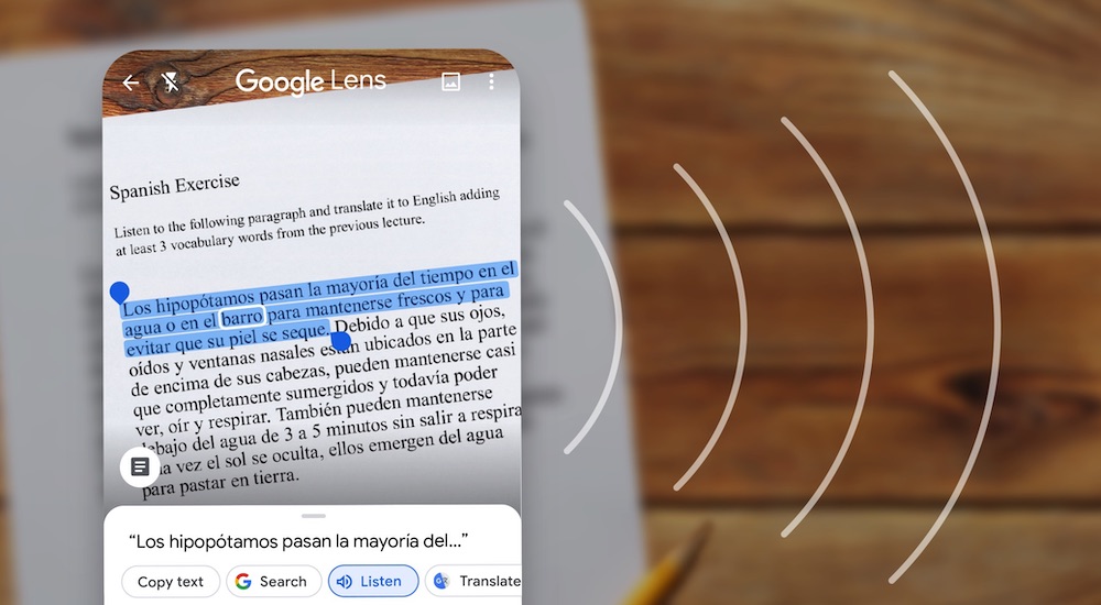 Google Lens Practice New Language