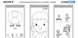 Sony Xperia smartphone with pop-up camera
