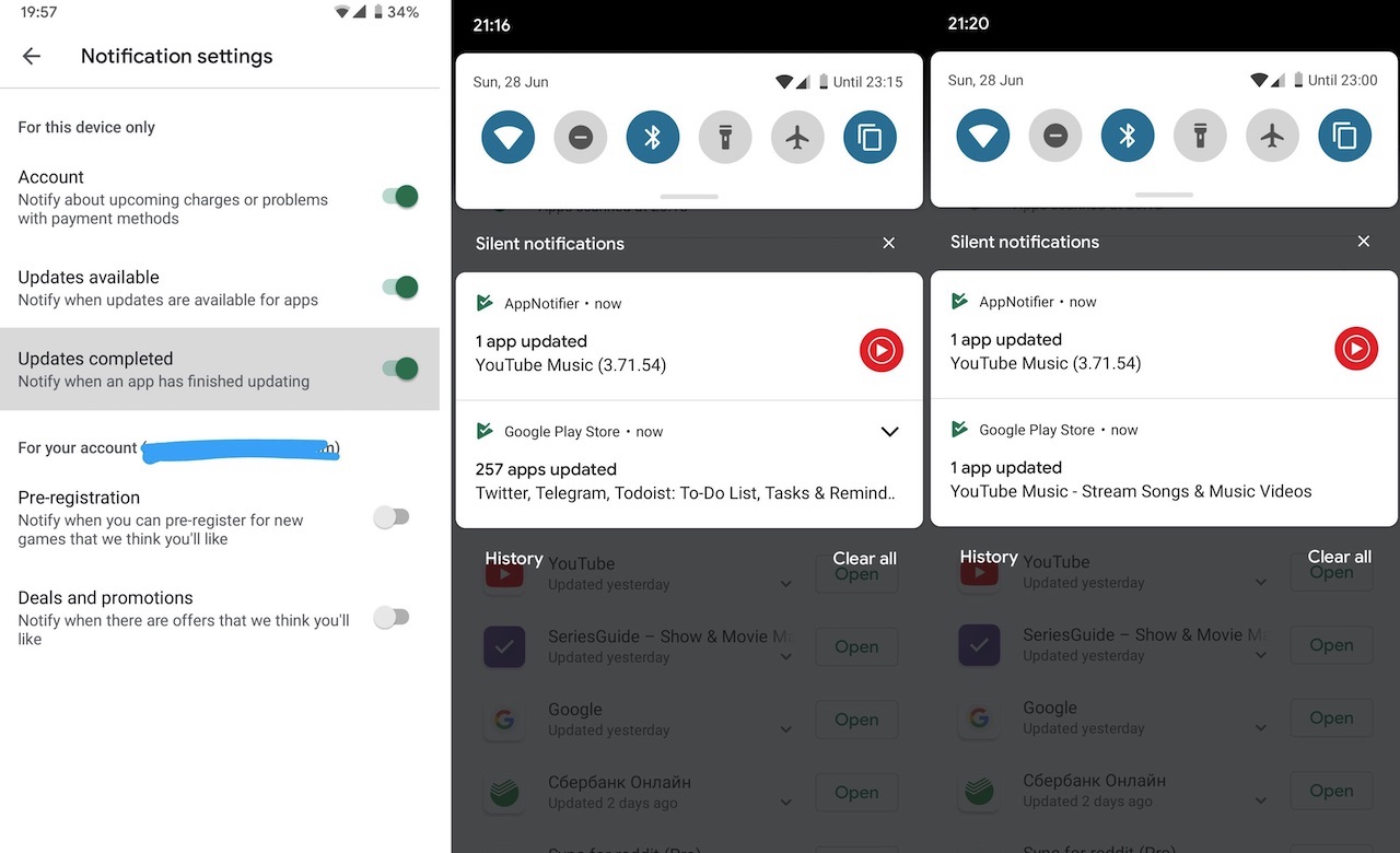 Google brings back notifications for finished Play Store app updates