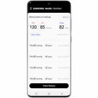 Samsung Health Monitor Application with Blood Pressure Measurement