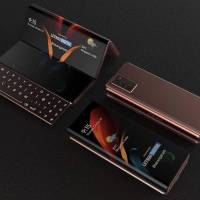 Samsung Galaxy Z Fold 3 with Sliding Keyboard Concept 2