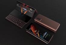 Samsung Galaxy Z Fold 3 with Sliding Keyboard Concept