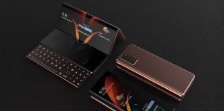 Samsung Galaxy Z Fold 3 with Sliding Keyboard Concept