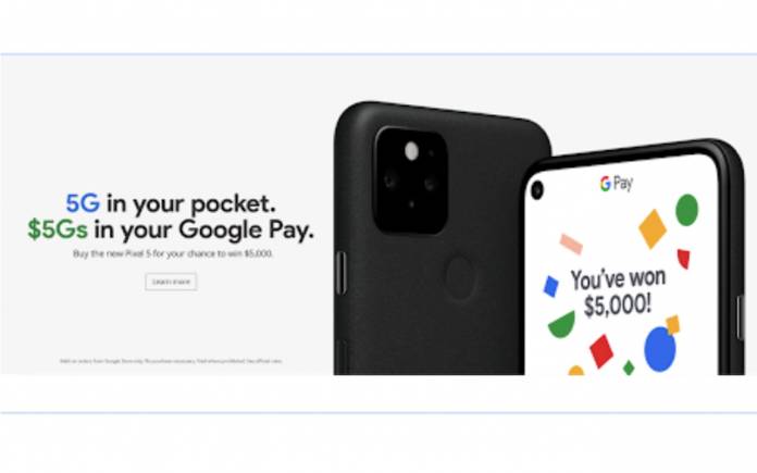 Google Pixel 5 Sweepstakes