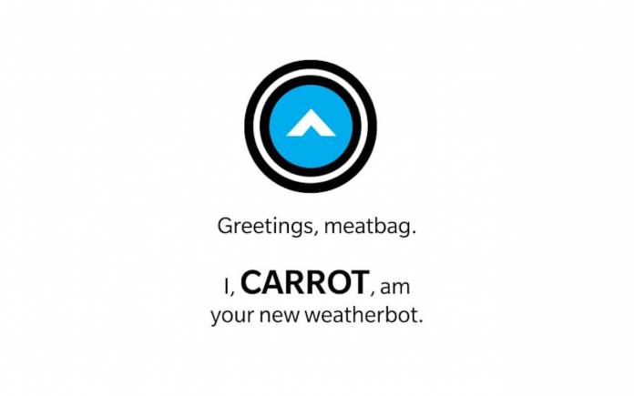 carrot weather app