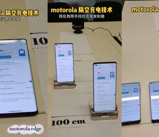 Motorola wireless air charging demo