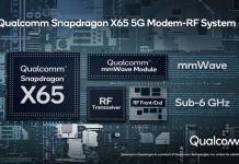 Qualcomm Snapdragon X65 10 Gigabit 5G 3GPP 16 Modem-to-Antenna Solution