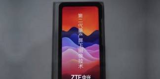 ZTE Under Display Camera