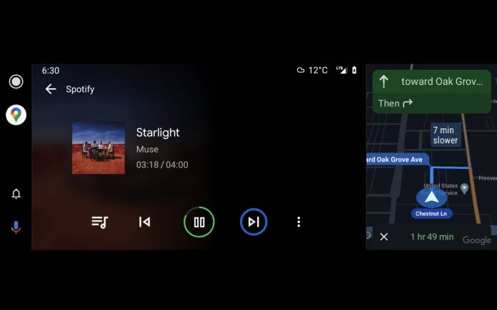 Android Auto Split Screen Feature