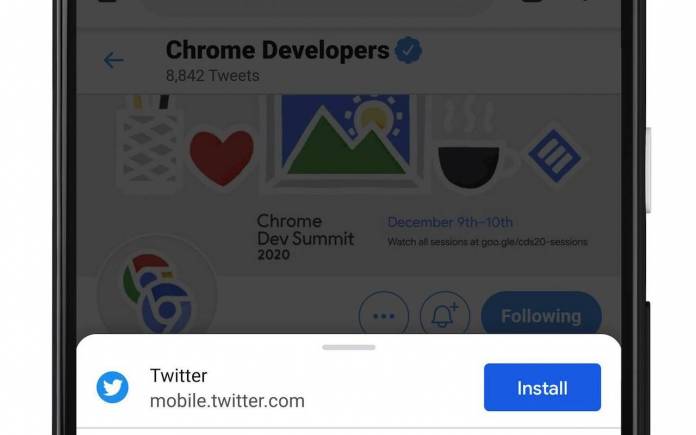 Android PWA Chrome Update