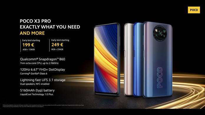 poco x3 pro screen specs