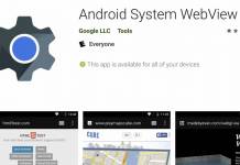 Google Chrome Android System WebView