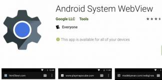 Google Chrome Android System WebView