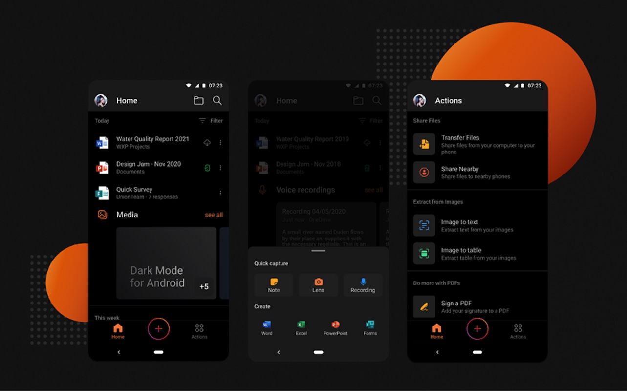 Microsoft Office for Android Dark Mode