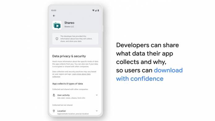 Google Play safety section details 2