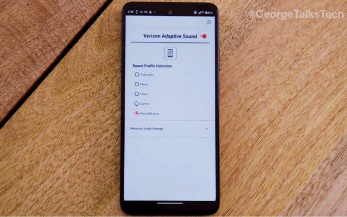 Motorola One 5G UW Verizon Adaptive Sound