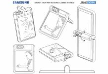 Samsung Galaxy Z Flip with rotating camera in the hinge