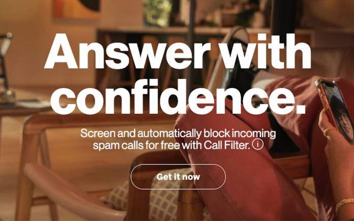 Verizon Call Filter Feature
