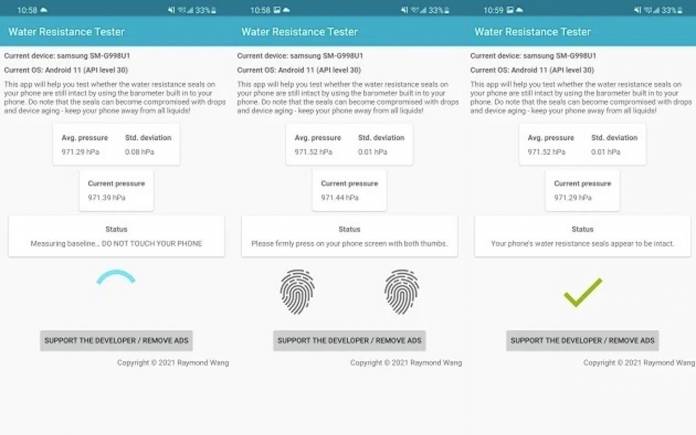 Water Resistance Tester App