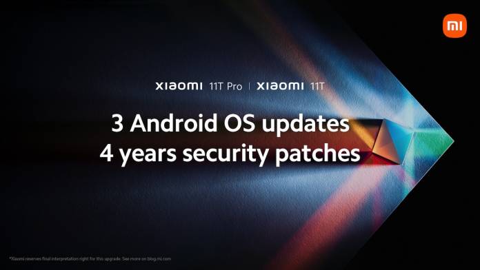 Xiaomi 11T Series Android OS Updates