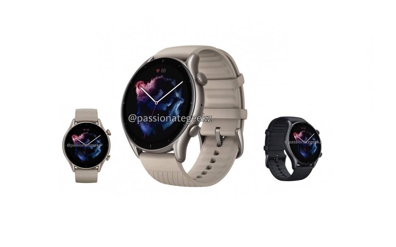 Amazfit GTR 3, GTR 3 Pro, and GTS 3 images and details leaked