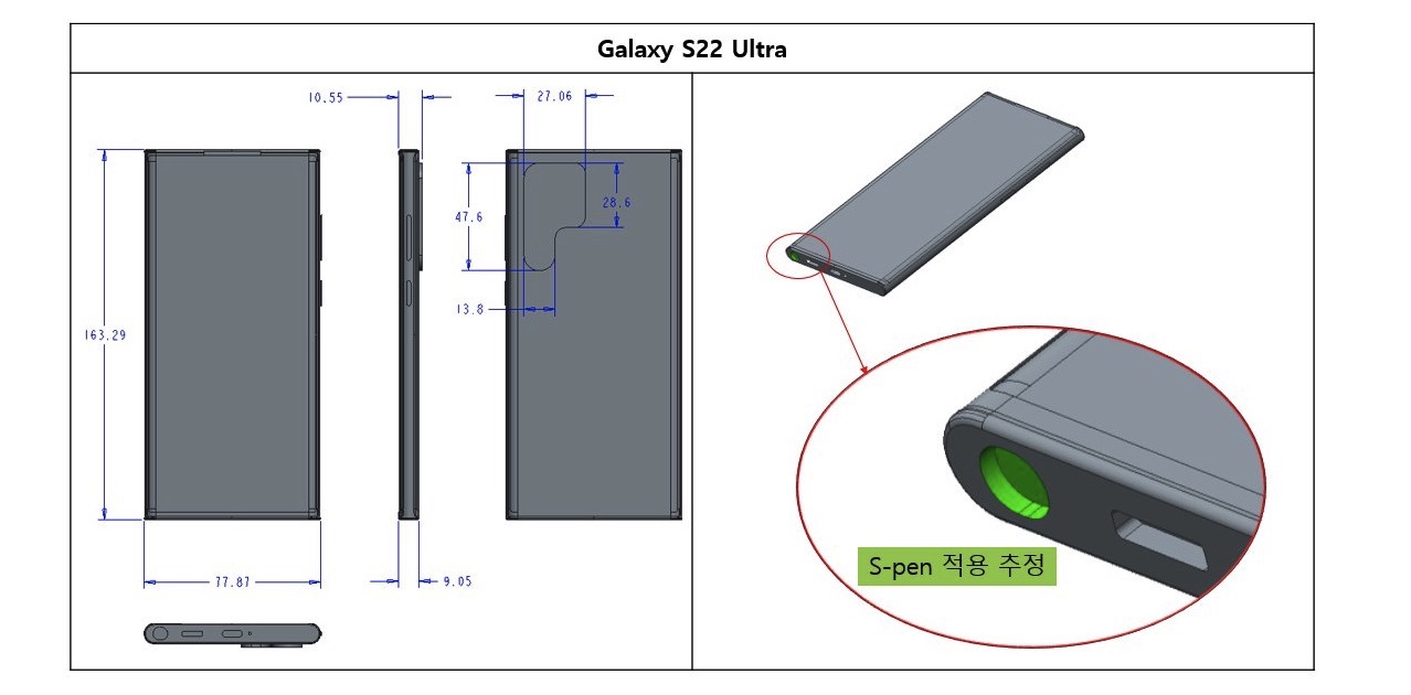 Samsung Galaxy S22 Rainbow Series Dimensions S Pen Slot Shown Off Android Community 5728