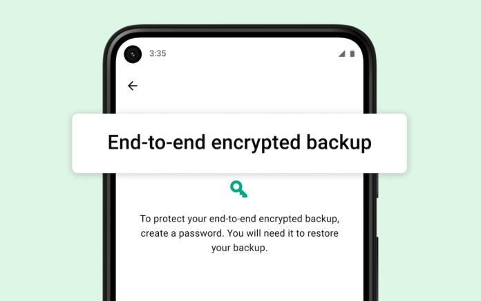 WhatsApp End-to-End Encrypted Backup