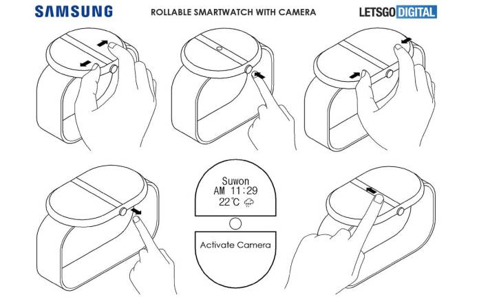 Samsung Rollable Smartwatch with Camera